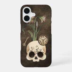 Vintage Skull Gothic Floral iPhone 16 Case
