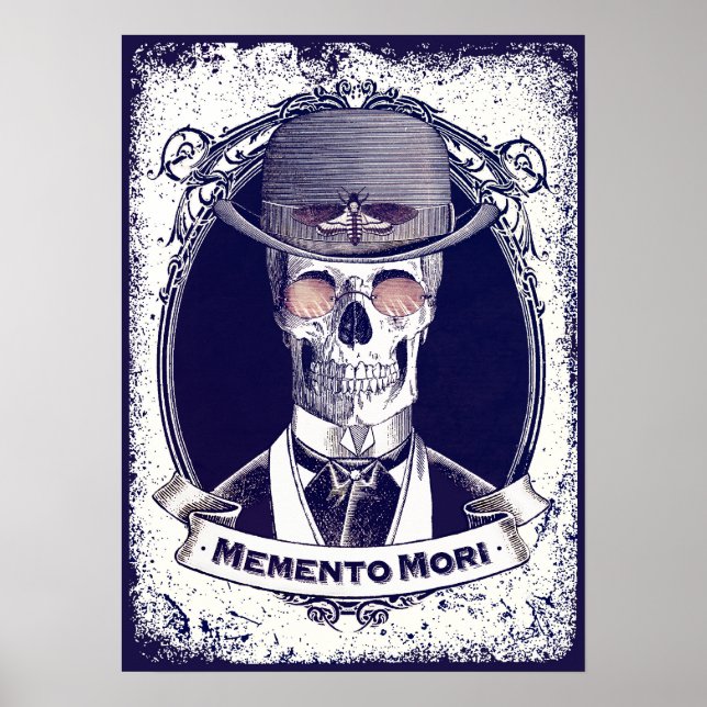 Vintage Skull Memento Mori poster (Front)