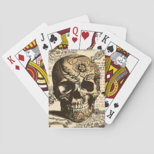 Vintage Skull Playing Cards