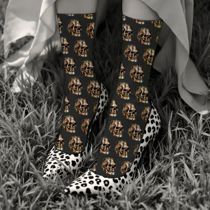 Vintage Skull Scary Cool & Unique Gothic Halloween Socks