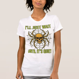 Vintage Skull Spider Funny Halloween T-Shirt Desig