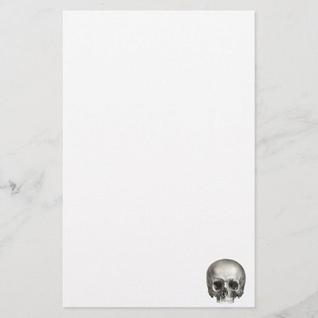 Vintage Skull Stationary Paper (Front)