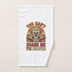 Vintage Skull You Can’t Scare Me Halloween Shirt D Hand Towel