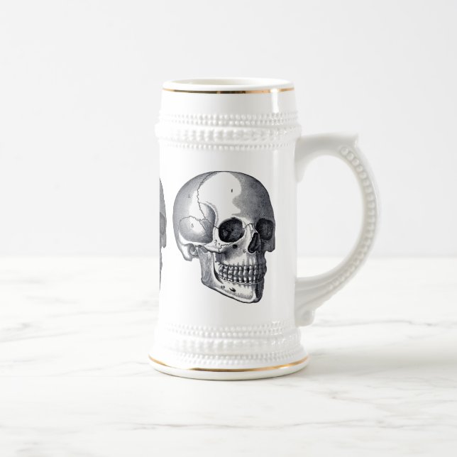 Vintage Skulls Gothic Punk Beer Stein (Right)