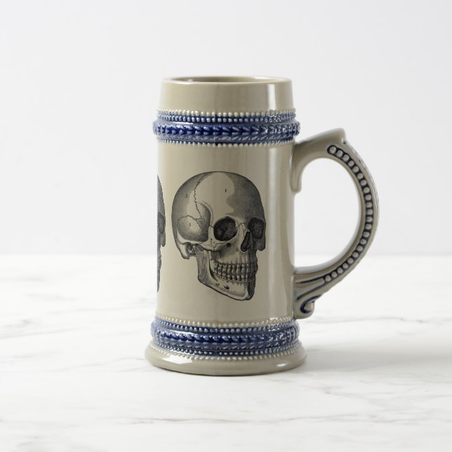 Vintage Skulls Traditional German Beer Stein Mug (Right)