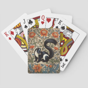 Vintage Skunk William Morris Inspired Playing Cards