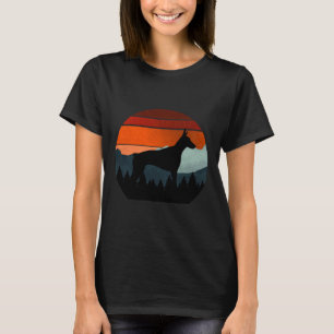 Vintage Sky Mountains Wilderness Doberman Pinscher T-Shirt