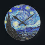 Vintage Sky Night Starry Night Round Clock<br><div class="desc">Vintage Sky Night Starry Night Round Clock</div>