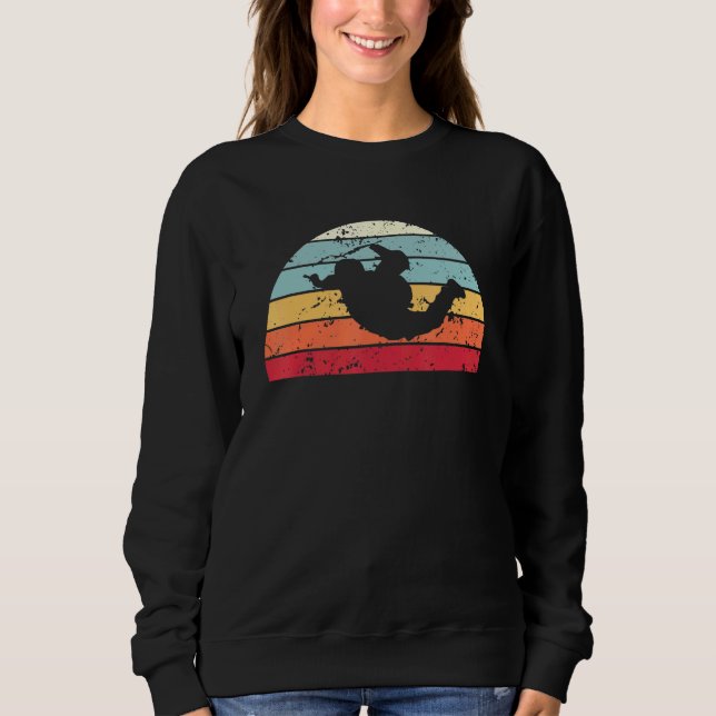 Vintage Skydiving Sunset Men Women Distressed Sunr Sweatshirt (Front)