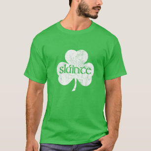 Vintage Slainte Cute Cheers Good Health Fun St Pat T-Shirt