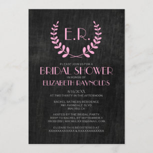 Vintage Slate Bridal Shower Invitations
