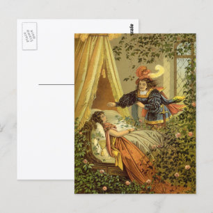 Vintage Sleeping Beauty, Victorian Fairy Tales Postcard