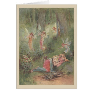Vintage - Sleeping Child & Forest Fairies,
