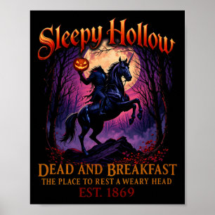 Vintage Sleepy Hollow Horseman Halloween Spooky Se Poster