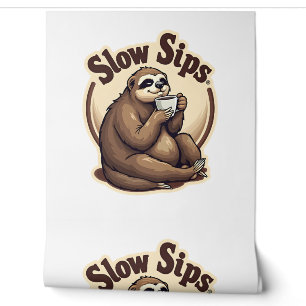 Vintage Sleepy Sloth Coffee Lover Cute Retro Shirt Wallpaper