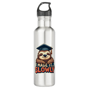 Vintage Sleepy Sloth Graduation Cute Animal Design 710 Ml Water Bottle