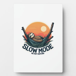 Vintage Sleepy Sloth Shirt Funny Slow Morning Desi Plaque