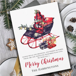 Vintage Sleigh Merry Christmas