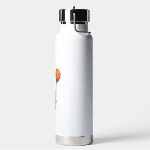 Vintage Sloth Balloons Retro Cute Animal Design 2 Water Bottle
