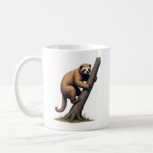 Vintage Sloth Drawing Wildlife Graphic (2) Coffee Mug (Left)