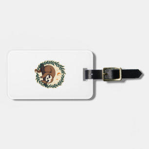 Vintage Sloth Heart Botanical Woodland Design 2 Luggage Tag