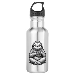 Vintage Sloth Knitting Engraving Shirt Design_1 532 Ml Water Bottle