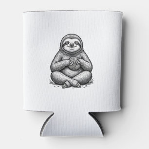 Vintage Sloth Knitting Engraving Shirt Design_1 Can Cooler