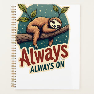 Vintage Sloth Lazy Quote Funny Energy Efficient De Planner