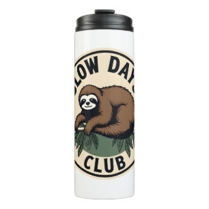 Vintage Sloth Quote Funny Slow Living T-Shirt 2 Thermal Tumbler