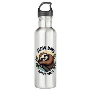 Vintage Sloth Quote Relaxed Nature Graphic 2 710 Ml Water Bottle