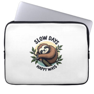 Vintage Sloth Quote Relaxed Nature Graphic 2 Laptop Sleeve