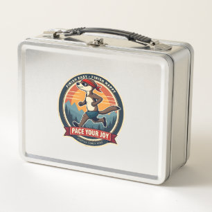 Vintage Sloth Runner Funny Race Day Graphic 2 Metal Lunch Box
