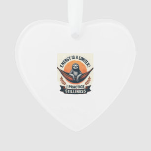 Vintage Sloth Shamrock Lucky Charm Design 2 Ornament