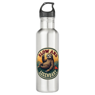 Vintage Sloth Shirt Funny Retro Slow and Legendary 710 Ml Water Bottle