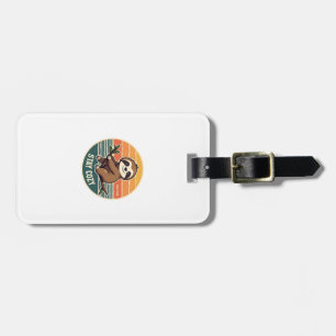 Vintage Sloth Shirt Take It Slow Stay Cosy 2 Luggage Tag