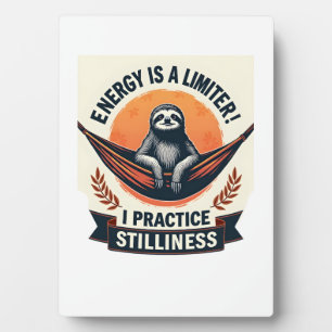 Vintage Sloth Spirit Animal Cute Boho Wildlife Art Plaque