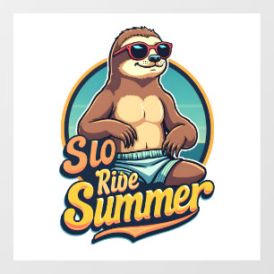 Vintage Sloth Summer Retro Beach Vibes Design 2