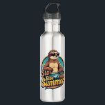 Vintage Sloth Summer Retro Beach Vibes Design 2 710 Ml Water Bottle<br><div class="desc">Vintage Sloth Summer Retro Beach Vibes Design 2</div>