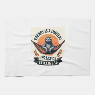 Vintage Sloth Sunset Retro Forest Animal Art 2 Tea Towel