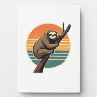 Vintage Sloth Sunset Vector Retro Hanging Art 2