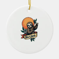 Vintage Sloth T-Shirt Slow and Steady Humour Desig