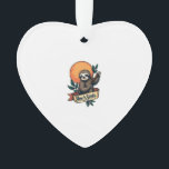 Vintage Sloth T-Shirt Slow and Steady Humour Desig Ornament<br><div class="desc">Vintage Sloth T-Shirt Slow and Steady Humour Design 2</div>