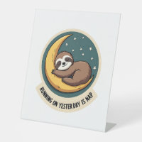 Vintage Sloth Tired Quote Funny Retro Animal Desig