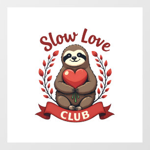 Vintage Sloth Valentine Cute Heart Hands Art 2