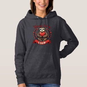 Vintage Sloth Valentine Cute Heart Hands Art 2 Hoodie
