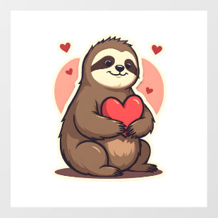 Vintage Sloth Valentine Cute Retro Love Design 2