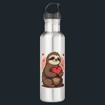Vintage Sloth Valentine Cute Retro Love Design 2 710 Ml Water Bottle<br><div class="desc">Vintage Sloth Valentine Cute Retro Love Design 2</div>