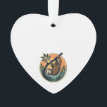 Vintage Sloth Vector Retro Wildlife Badge 2 Ornament<br><div class="desc">Vintage Sloth Vector Retro Wildlife Badge 2</div>