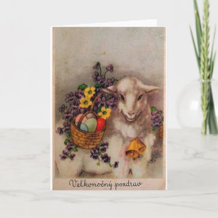 Vintage Slovak / Czech Easter Card