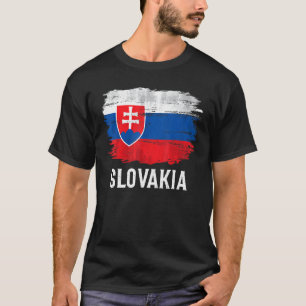 Vintage Slovakia Flag For Slovakian T-Shirt